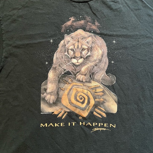 Polar Graphics single stitch mountain lion tee Men’s XL - Picture 4 of 4